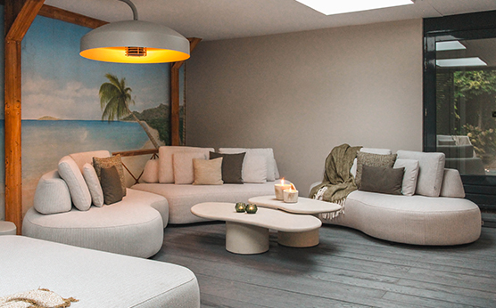 Blocchi loungeset in moderne tuinkamer met luxe tuinmeubelen – Van Beem Buitenleven