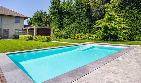 LPW Pools La Plage 9 monoblok zwembad met inlooptrap en relaxzone