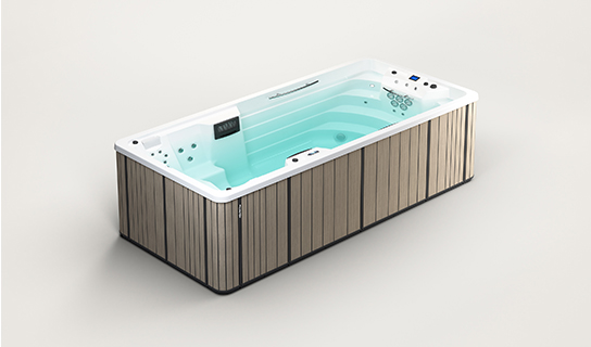 Aquavia Amazon swim spa – spacious luxury swim spa for fitness and relaxation – Van Beem Buitenleven