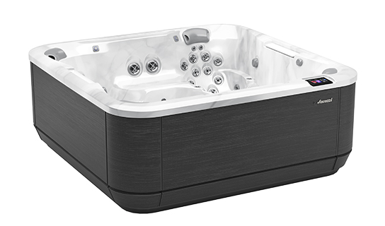 Jacuzzi J-508L Platinum Noir – luxe spa met donkere buitenafwerking – Van Beem Buitenleven