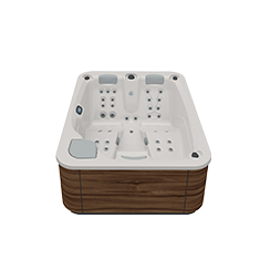 Aquavia Aqualife Touch jacuzzi Walnut Cameo voor luxe wellness in de tuin