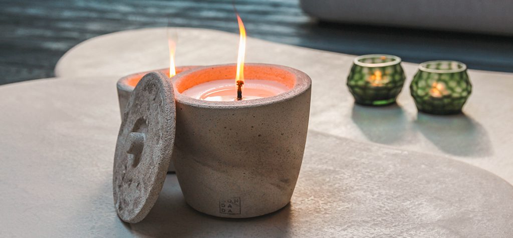 Mon Dada candle decorations for garden furniture to create a luxurious outdoor space