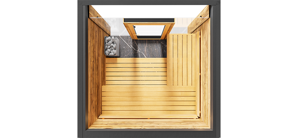 Wels houten sauna in de tuin voor luxe wellness buiten