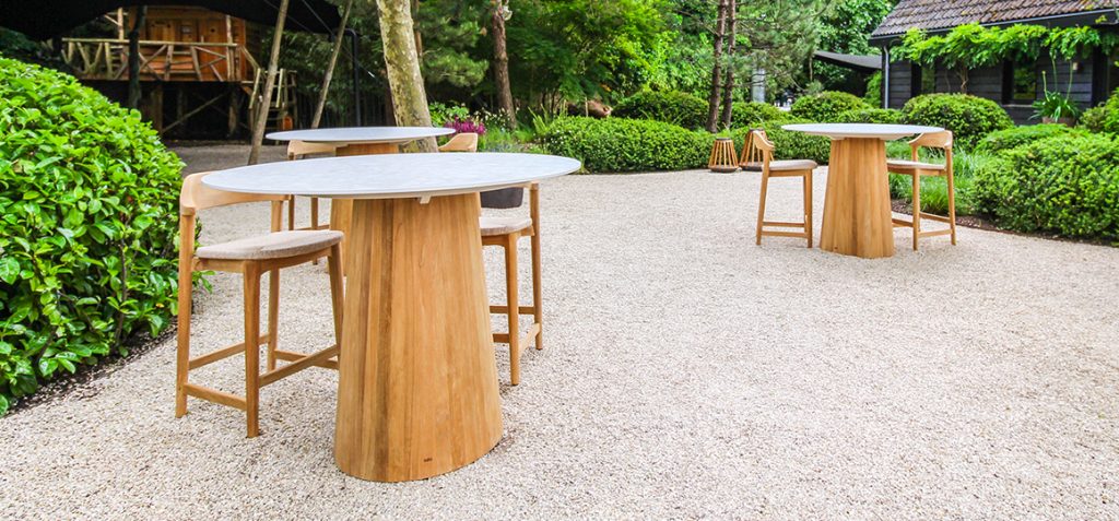 Suns Sorolo bartafel met Pemba barstoel voor luxe tuin en terras