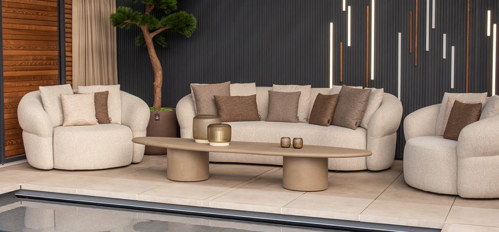 Suns Venosa Organic Sofa Set for Luxury Gardens and Patios