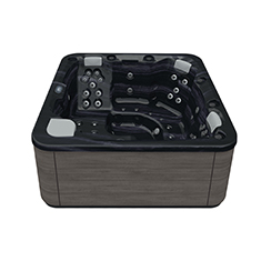 Aquavia Aqualife collectie model Feel jacuzzi in Thunder Pearl Shadow voor luxe wellness in de tuin