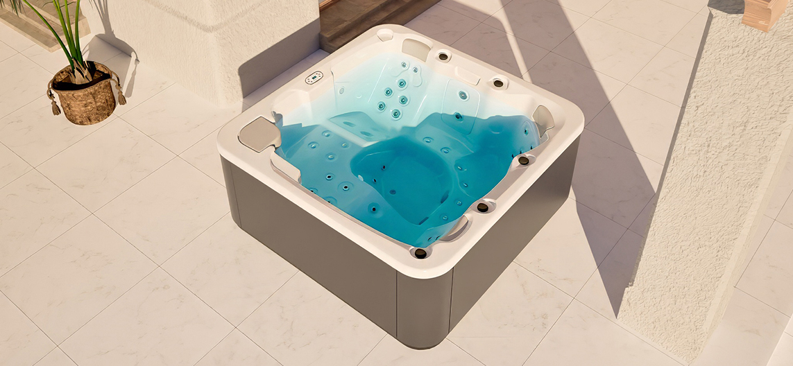 Aquavia Aqualife collectie model Feel jacuzzi in de tuin voor luxe wellness buiten