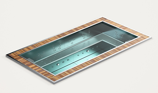 Aquavia Steel collectie model Innovibe 10 jacuzzi voor luxe wellness in de tuin
