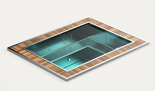 Aquavia Steel collectie model Innovibe 6 jacuzzi voor luxe wellness in de tuin