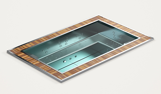 Aquavia Steel collectie model Innovibe 8 jacuzzi voor luxe wellness in de tuin