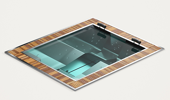 Aquavia Steel collectie model Lineon jacuzzi voor luxe wellness in de tuin
