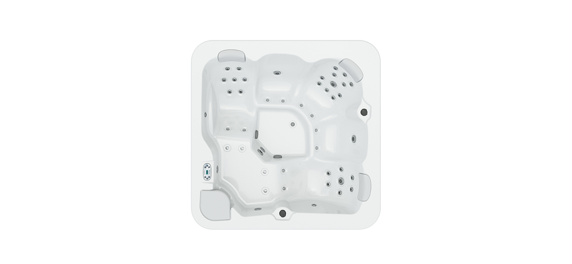 Bovenaanzicht Aquavia spa Aqualife 5 jacuzzi voor luxe wellness in de tuin