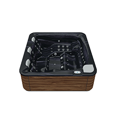 Aquavia Aqualife Touch 5 jacuzzi in Walnut Pearl Shadow voor luxe wellness in de tuin
