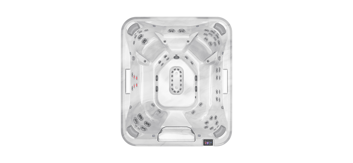 Bovenaanzicht Jacuzzi J5 collectie model J509 voor luxe wellness in de tuin
